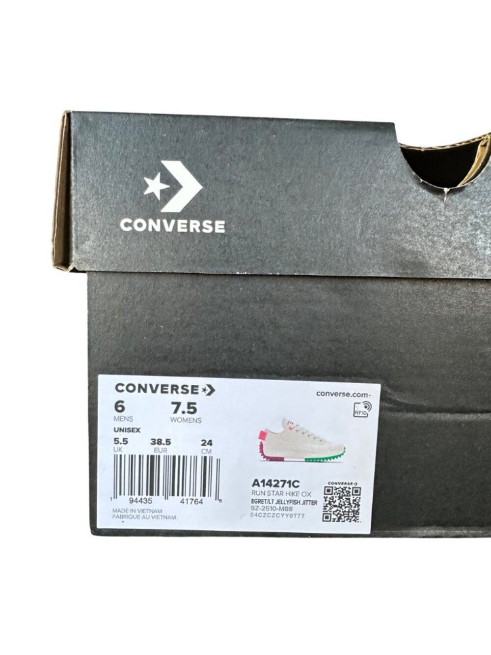 ❤️Converse Run Star Hike Platform Color Pop Sz 7.5 Women's Shoes White A14271C❤️ - Picture 9 of 13
